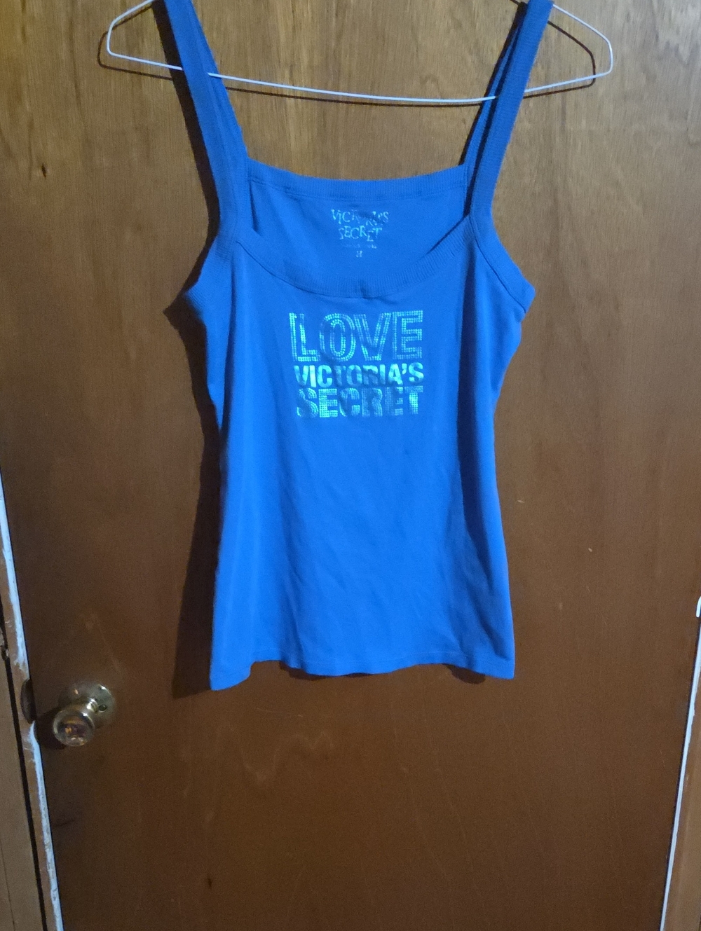 Victoria's Secret Bright Blue Logo Tank Top